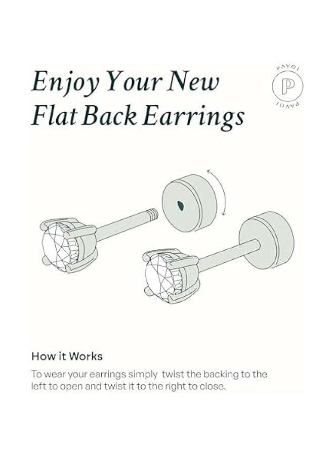 PAVOI - 14K Gold Plated 925 Sterling Silver Posts Pair of Flat Back Stud Earrings for Women | Cartilage Helix Piercing | Heart Moon Snake erfly Earring - Image 1