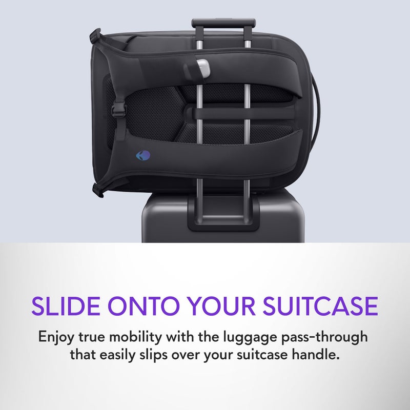 Alienware 18 Backpack - AW7825P - 28L Capacity, 3D Breathable Mesh, Magnetic Pocket Organizers, RFID Safe Pocket, Weather resistant, 3D Iridescent Reflective Alienware logo - Alienware Black - Image 5