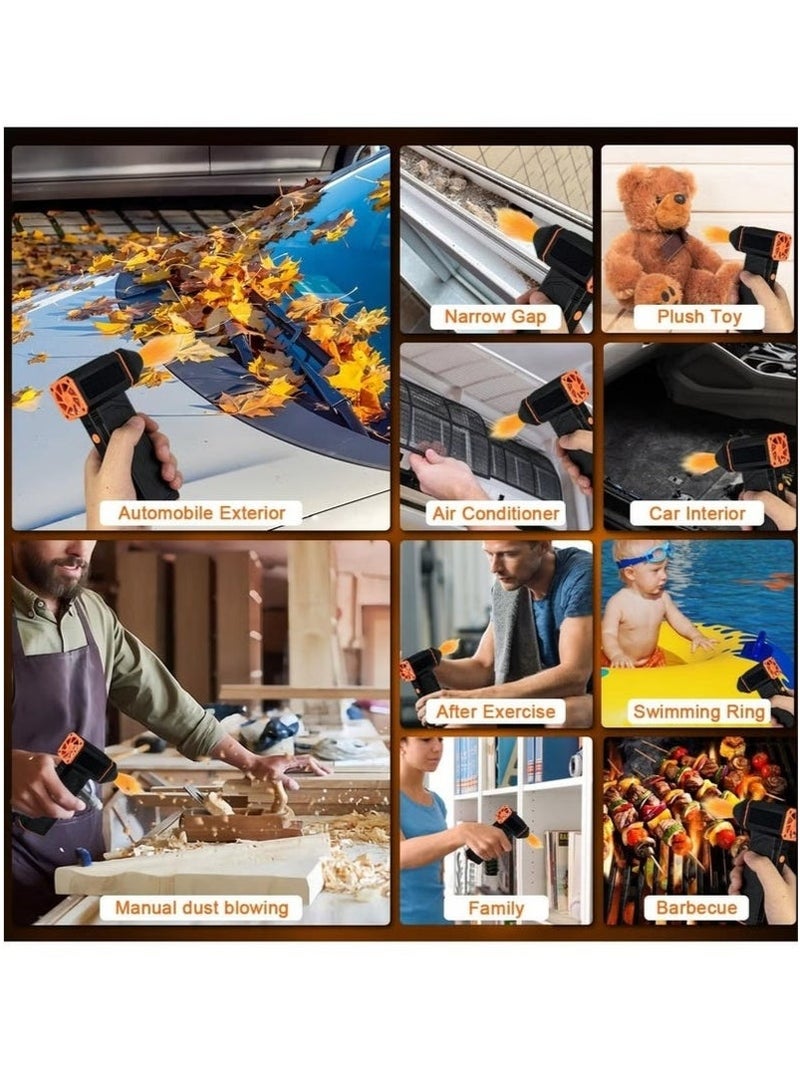 ACLIX Super Power Turbo Fan Cordless Air Blower – Compressed Blower Cleaning Tool for Laptop Keyboard, PC, and Electronics – Rechargeable, High-Speed Air Duster - Image 2