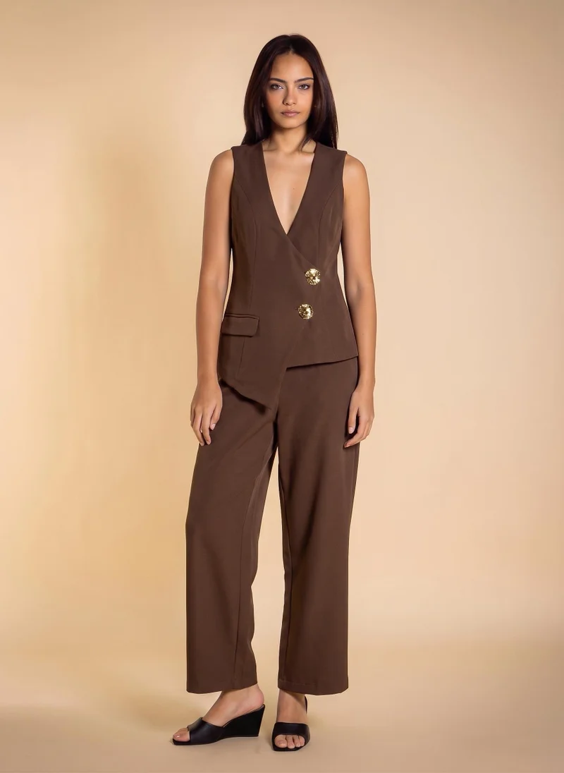 SHAPES DETAILED WAISTCOAT SET