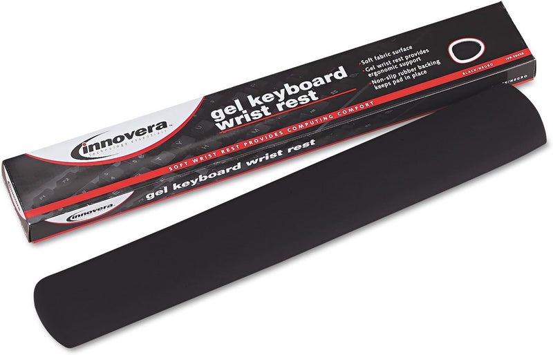 Innovera 50458 Gel Nonskid Keyboard Wrist Rest Black IVR50458 - Image 2