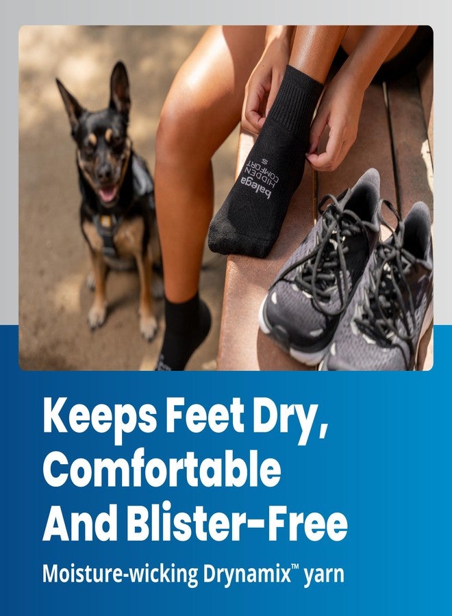 باليجا جوارب رياضية للجري من Balega للجنسين للبالغين، مقاس كبير، لون أسود، توفر راحة مخفية (زوج واحد)، مقاس كبير - Image 4