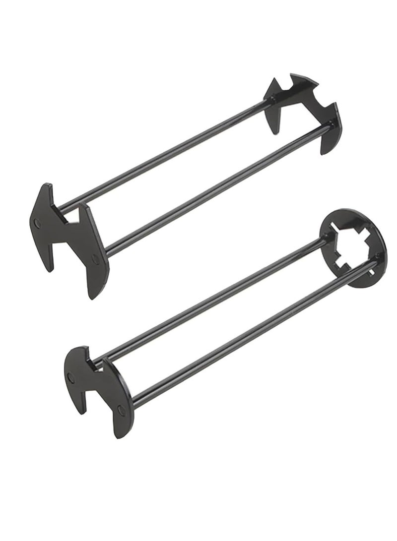 Excefore Multifunctional Basin Wrench, 2 Pcs Plumbing Wrench, Sink Wrench, Faucet Wrench Tool, 7 Sizes Universal, Under Sink Plumbers Wrench for Kitchen, Bathroom, Tight Spaces, Black  - Image 1