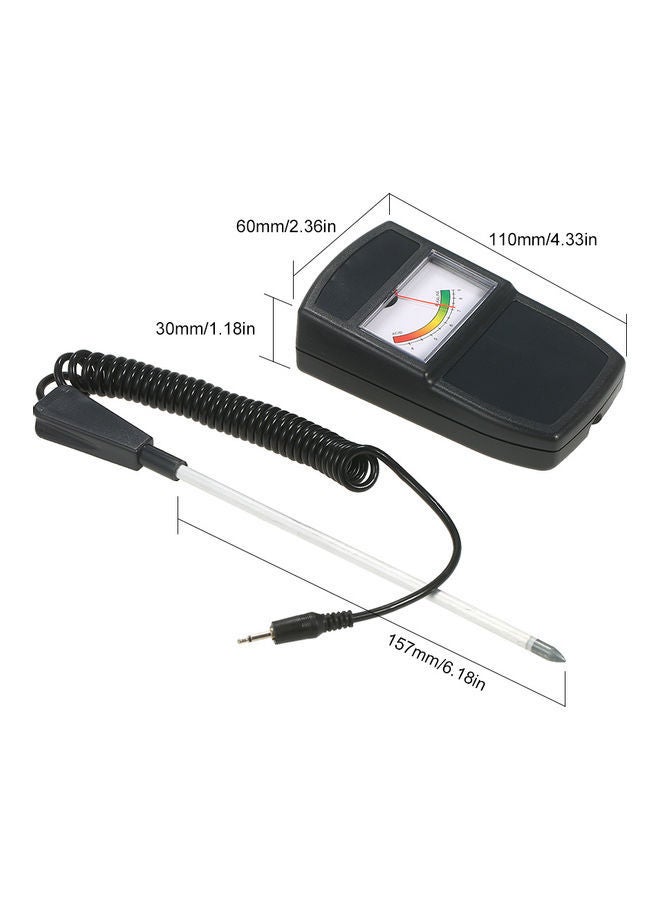 Loquat 2-In-1 Soil pH And Moisture Meter Black 29.7x4.3x14.7cm - Image 5