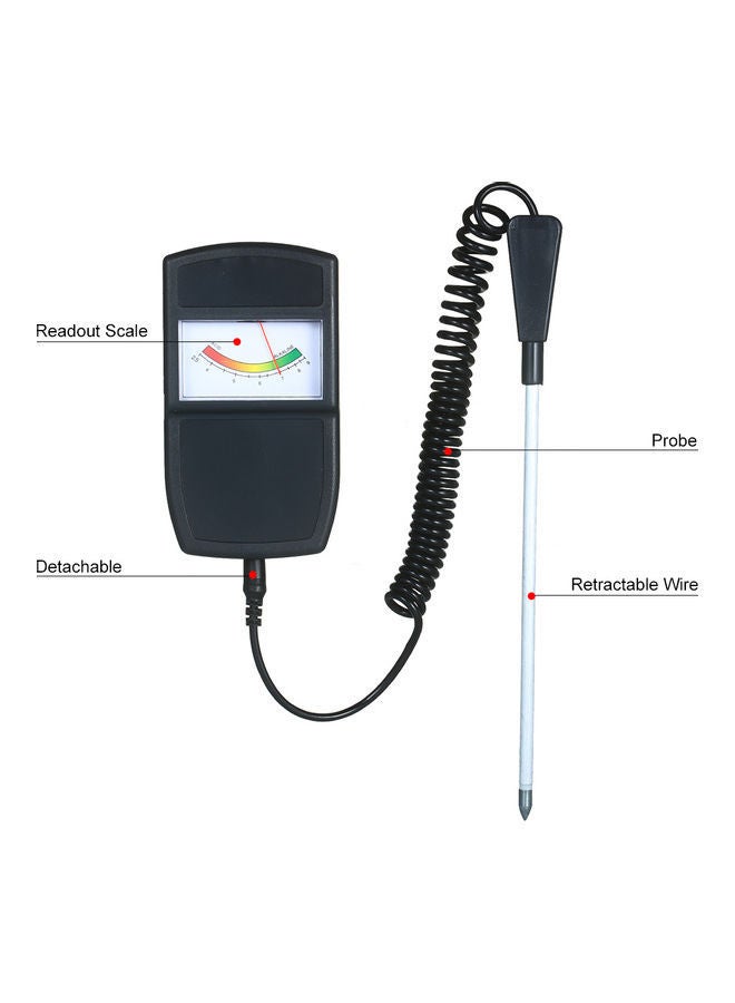 Loquat 2-In-1 Soil pH And Moisture Meter Black 29.7x4.3x14.7cm - Image 2