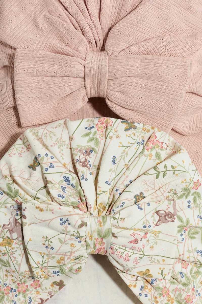 H&M 2-pack bow-detail beanies