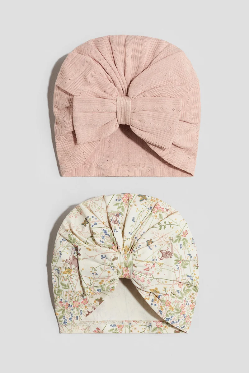 H&M 2-pack bow-detail beanies