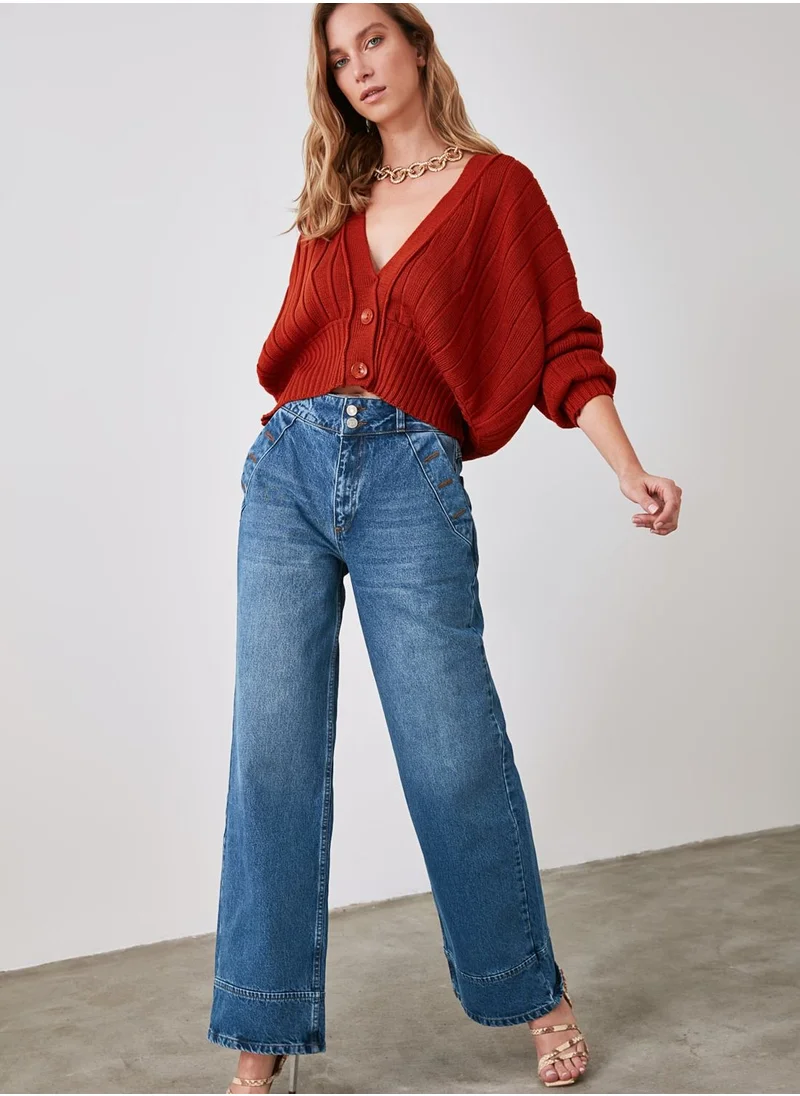 trendyol High Waist Wide Leg Jeans