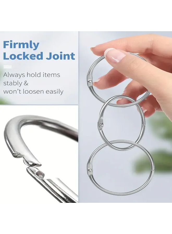 12 Pack Binder Rings For Index Cards Receipts Files Photos DIY Crafts Organizer - Image 5