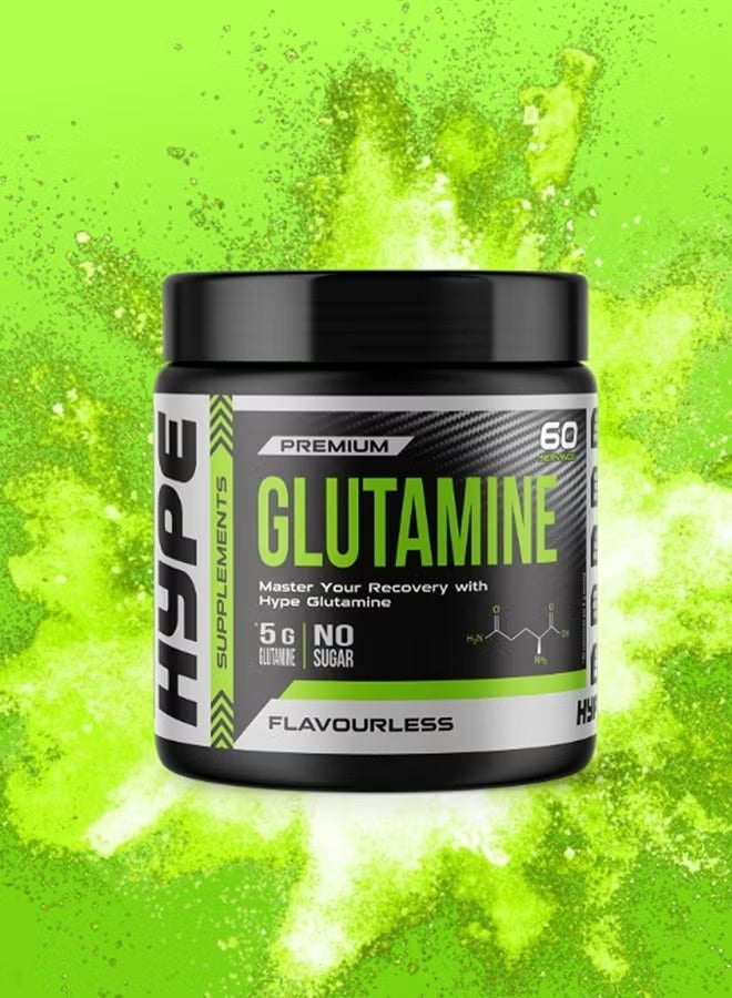 Hype Glutamine Flavourless 300g – Pure L-Glutamine Powder for Muscle Recovery, Endurance & Immune Support - Image 2