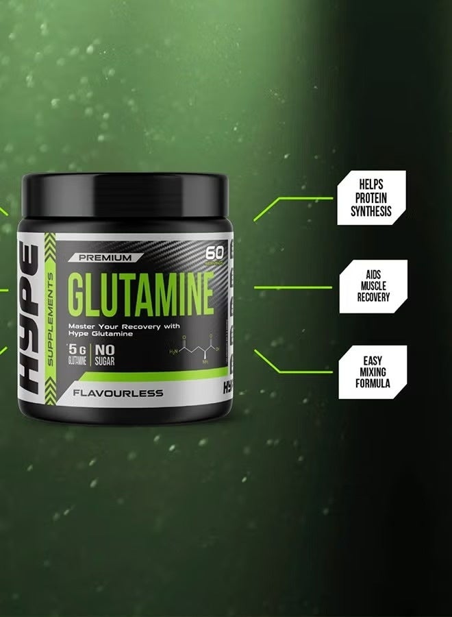 Hype Glutamine Flavourless 300g – Pure L-Glutamine Powder for Muscle Recovery, Endurance & Immune Support - Image 4