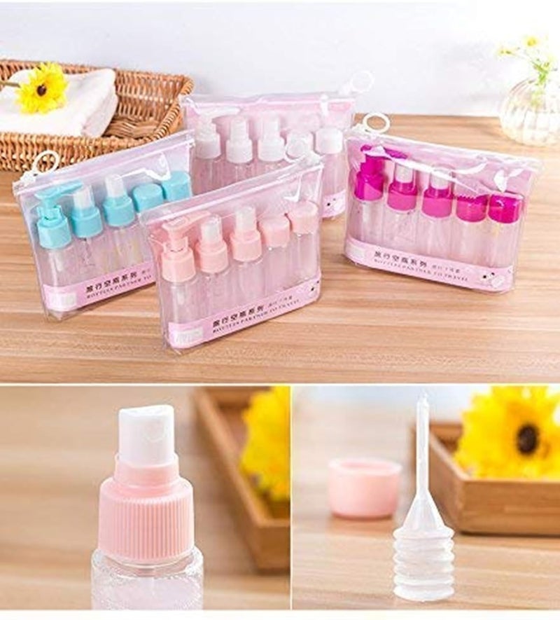 Atipriya Plastic Portable Travel Cosmetics Bottles Plastic Pressing Spray Bottle for Cosmetic Makeup Toiletries Liquid Containers Bottles 6 PcsSet Assorted Colour - Image 4