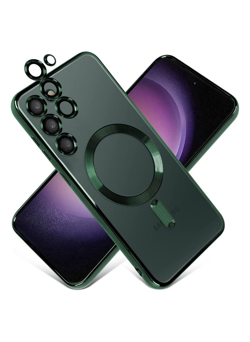 Raxoom Magnetic Clear Case for SamsMagnetic Clear Case for Samsung Galaxy S23 Plus with Camera Lens Protector Magsafe Compatible Electroplated Soft TPU Shockproof Anti-Scratch Phone Caseung Galaxy S23 with C - Image 1