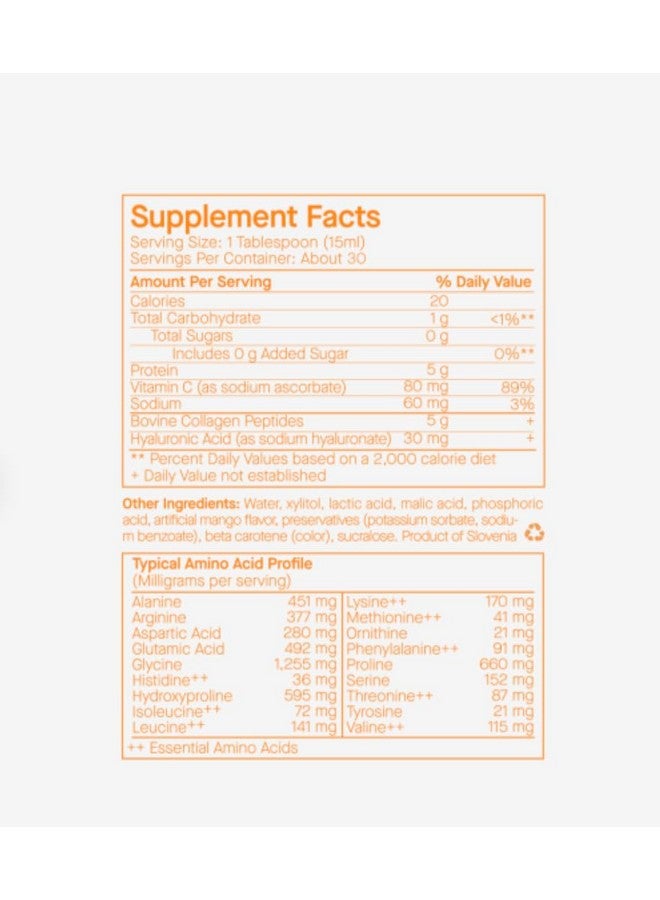 SpoiledChild Collagen Peptides + Vitamin C + Hyaluronic Acid Liquid Collagen Pineapple Flavor 400ml 13.5 FL oz - Image 2