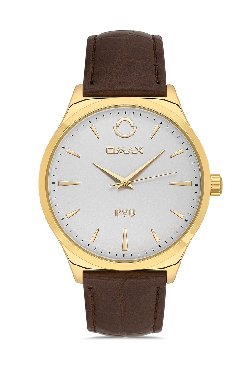 OMAX MEN’S Wrist-Watch | Analog | Leather Strap | Elegant Design - Image 1