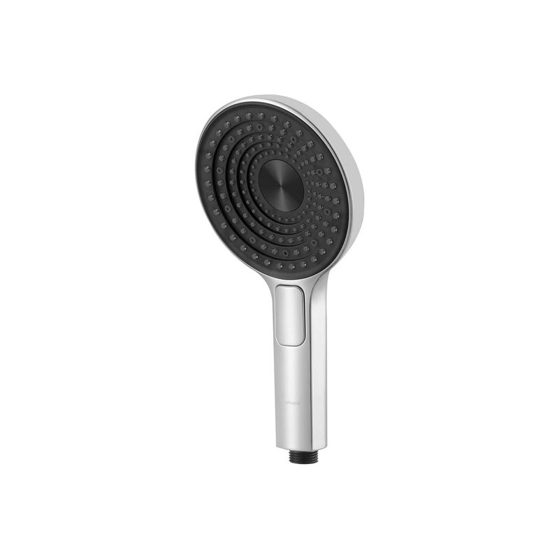 Homeworks Moral Round ABS Plastic 2 Functional Flow Hand Shower Head for Bathroom Chrome Finish Pack of 1 - Image 1