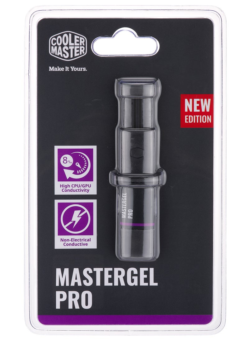 كولر ماستر معجون حراري عالي الأداء من MasterGel Pro، مركب توصيل حراري 8 وات/م ك لمبردات وحدة المعالجة المركزية ووحدة معالجة الرسومات، أداة توزيع بفوهة مسطحة سهلة الاستخدام - Image 1