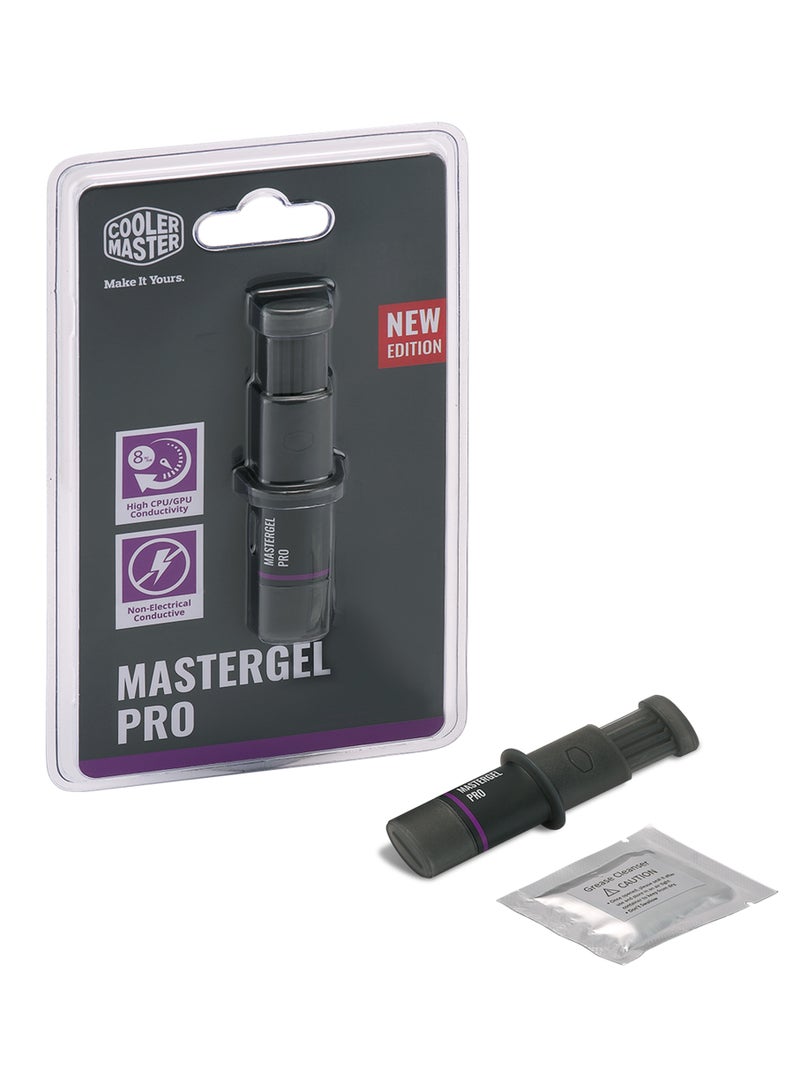 كولر ماستر معجون حراري عالي الأداء من MasterGel Pro، مركب توصيل حراري 8 وات/م ك لمبردات وحدة المعالجة المركزية ووحدة معالجة الرسومات، أداة توزيع بفوهة مسطحة سهلة الاستخدام - Image 4
