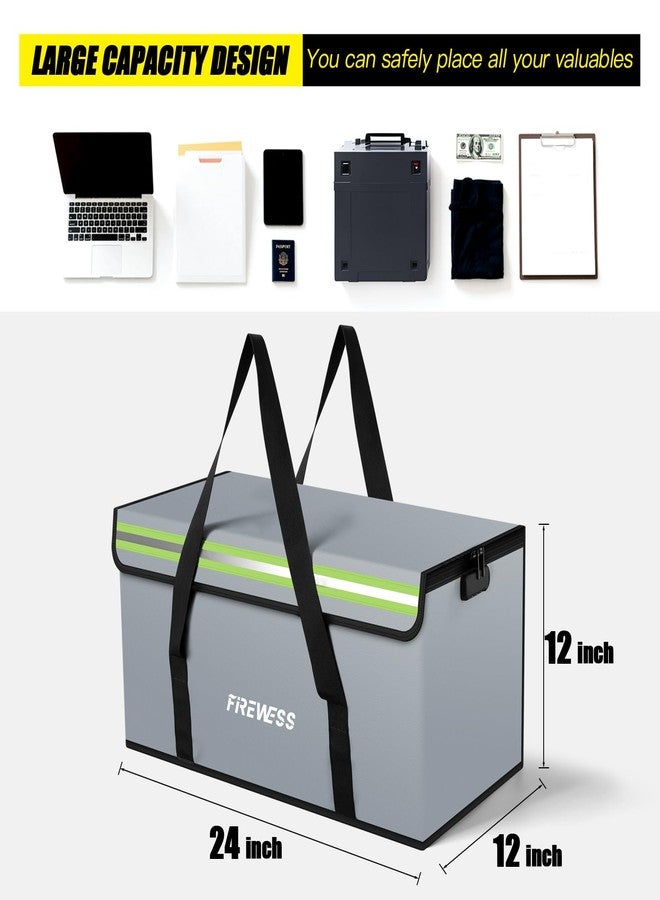 FIREWESS Fireproof Safe Document Bags, Fireproof Money Bag with Zipper and Reflective Strip, Waterproof Zipper Bag for Valuables, Fire & Water Resistant Safe Box for Cash,Passport,Keys - Image 3