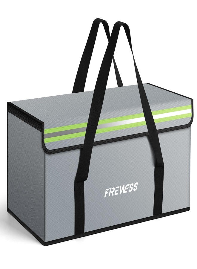 FIREWESS Fireproof Safe Document Bags, Fireproof Money Bag with Zipper and Reflective Strip, Waterproof Zipper Bag for Valuables, Fire & Water Resistant Safe Box for Cash,Passport,Keys - Image 1
