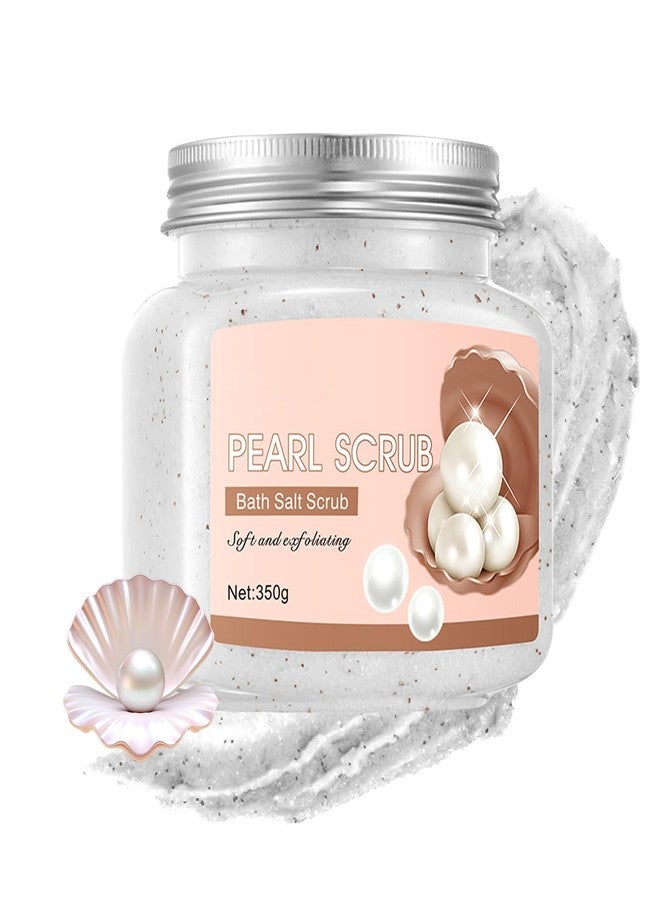 XMXueMei Pearl Body Exfoliator, Deep Cleaning Exfoliating Body Scrub, Moisturizing Nourishing Salt Rose Body Scrub, 350 g - Image 1