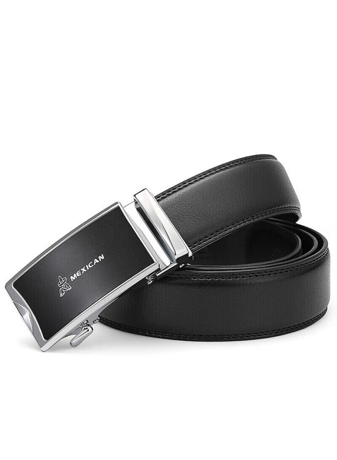 Scarecrow Men's Leather Belt With Automatic Buckle, Genuine Cowhide Business Waistband, Casual Trendy Trouser Belt, Qixi Valentine's Day Gift For Boyfriend - Image 3