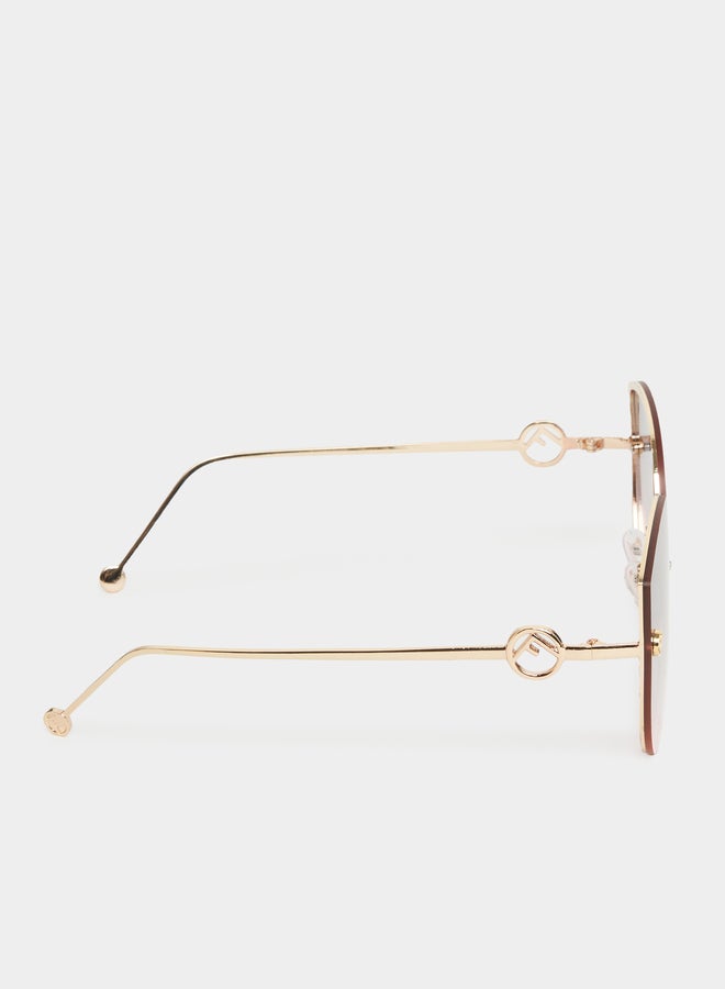 Styli Adjustable Nose Pads Frameless Square Sunglasses - Image 4