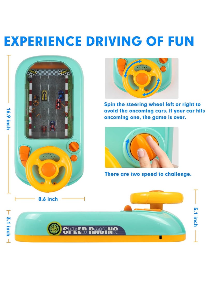 Generic - Steering Wheel Game Toys for Kids Simulated Driving Racing Car Game with Musical Interactive Educational Learning Racing Desktop Game Sensory Toy for Young Children (Spaceship) - Image 1