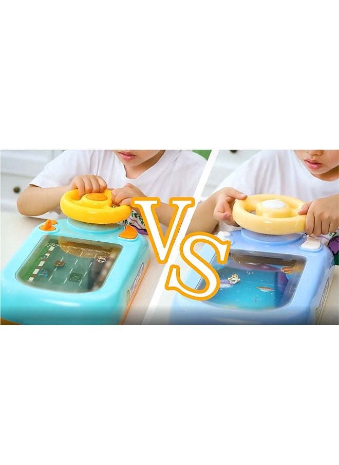 Generic - Steering Wheel Game Toys for Kids Simulated Driving Racing Car Game with Musical Interactive Educational Learning Racing Desktop Game Sensory Toy for Young Children (Spaceship) - Image 1