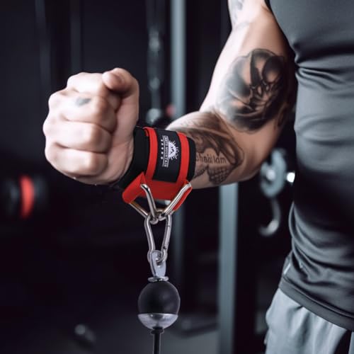 Lights Mountain 1 Pair Adjustable Wrist Cuffs Neoprene Padded Straps for Cable Machines Strength Training Equipment - Image 4