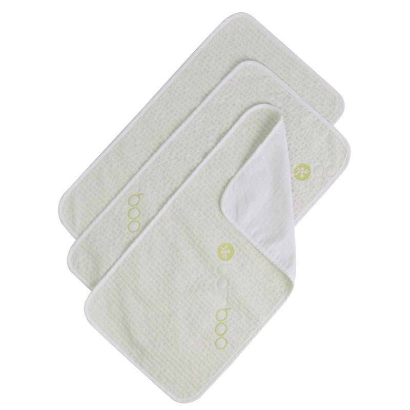 Natural Snuggles حصيرة تغيير قابلة لإعادة الاستخدام من رايون الخيزران المقاومة للماء 3 عبوات بطانة تغيير حفاضات غير قابلة للتسرب وسطح طاولة غير قابل للانزلاق 27 × 14 بوصة - Image 2