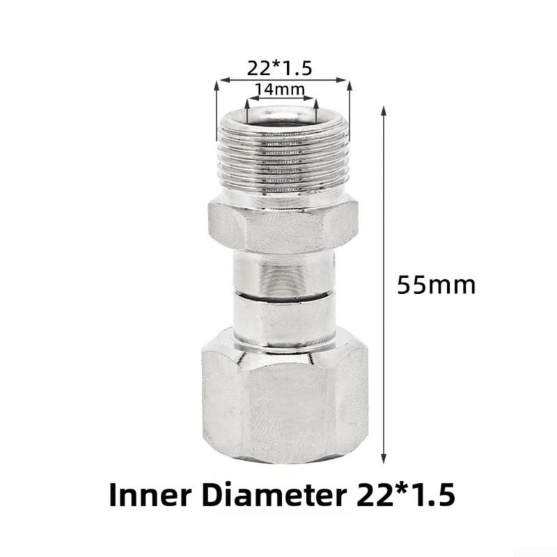 M22 15MM High Pressure Washer Swivel Connector 360 Degree Rotary Anti Tangle Design - Image 4