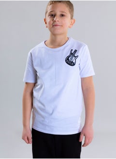 Pear Concept Kids Guitar Embroidered T-Shirt  - Image 1