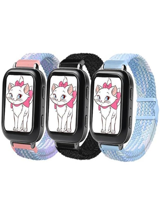 Xininyia 3-Pack Compatible for Bark,for Comso Jrtrack 5, for Sootingot P70 Kids Smart Watch Bands, Elastic Nylon Watch Replacement Wristband Adjustable Straps with Magnetic Absorbent Buckle - Image 1