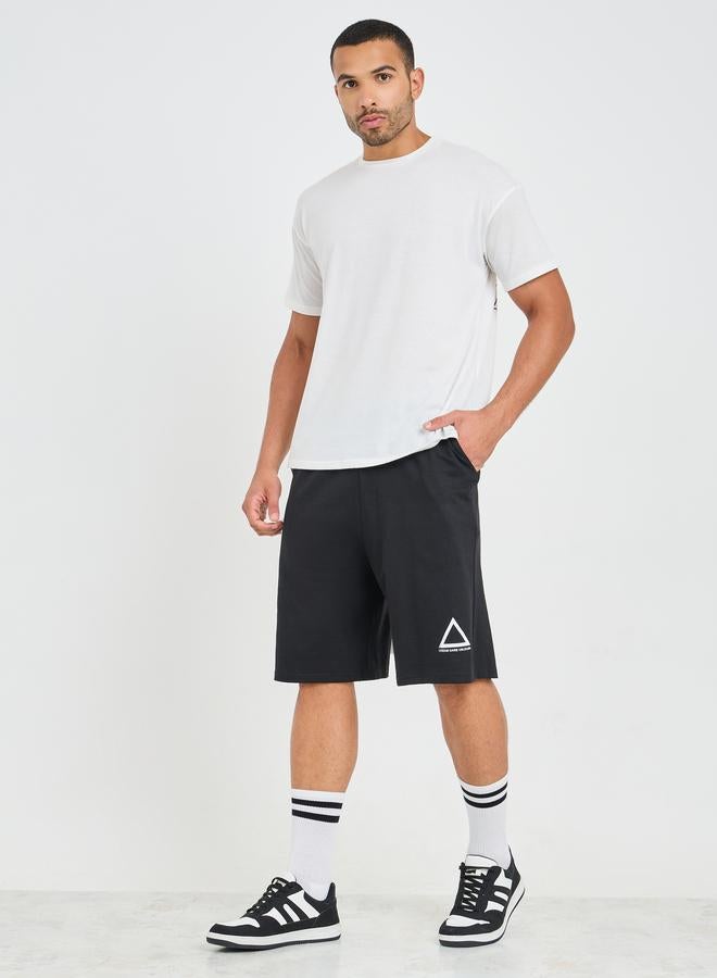 Styli Active Eco Earth Graphic Hem Printed Oversized Shorts - Image 2