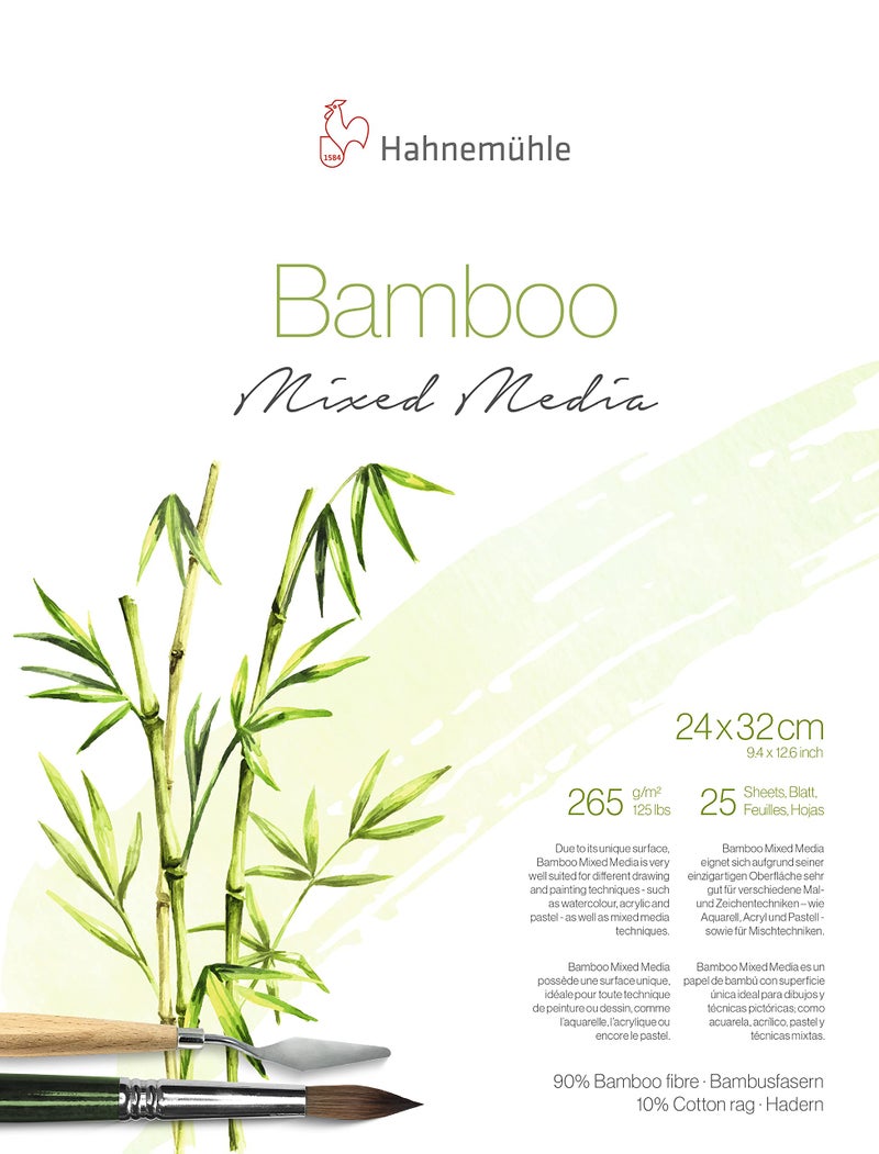 Hahnemuhle Bamboo Mixed Media Block 265 GSM 25 Sheets
