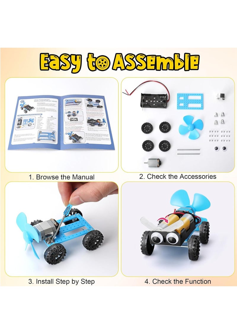 Necomi STEM Electronic Robotics Kits for Kids, STEM Toys Science Experiments Sets DIY Robot Car Building Crafts Kit Birthday Gifts for Boys Girls (5-in-1) - Image 5