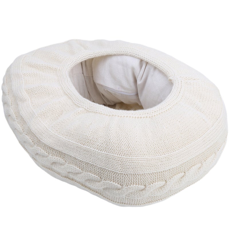White Baby Photography Props Cotton Newborn Posing Sofa Mini Photo Shooting Positioner Cushion - Image 1