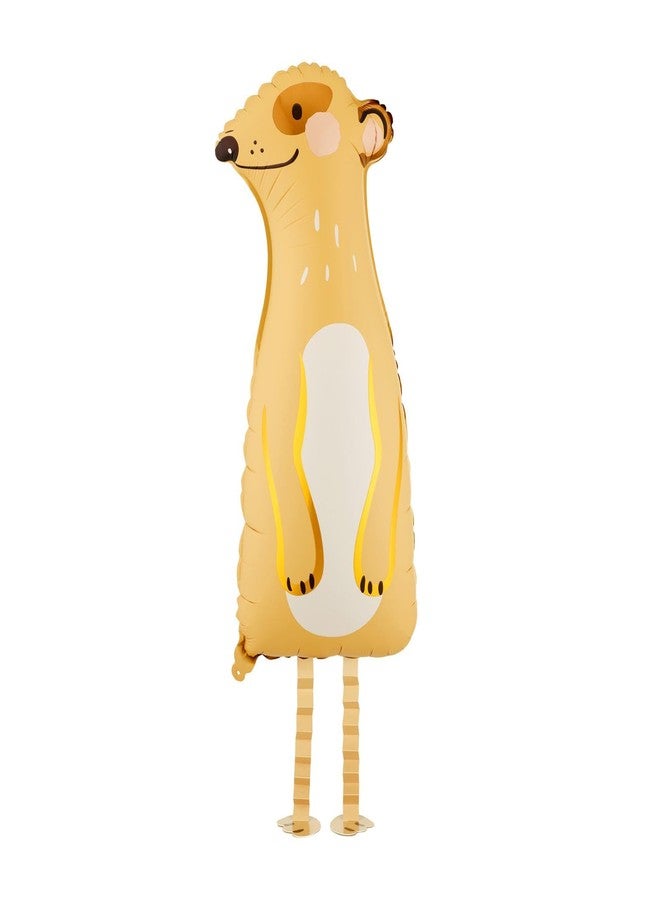 PartyDeco Walking Meerkat Foil Balloon 11 x 27.6 in, Animal Balloon with Legs for Kids Birthday Party, Jungle Safari Decorations, Self Standing, Helium Fill Only - Image 4