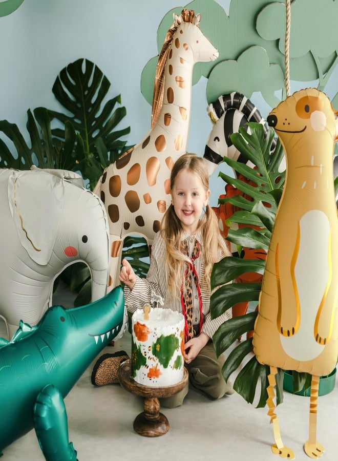 PartyDeco Walking Meerkat Foil Balloon 11 x 27.6 in, Animal Balloon with Legs for Kids Birthday Party, Jungle Safari Decorations, Self Standing, Helium Fill Only - Image 3