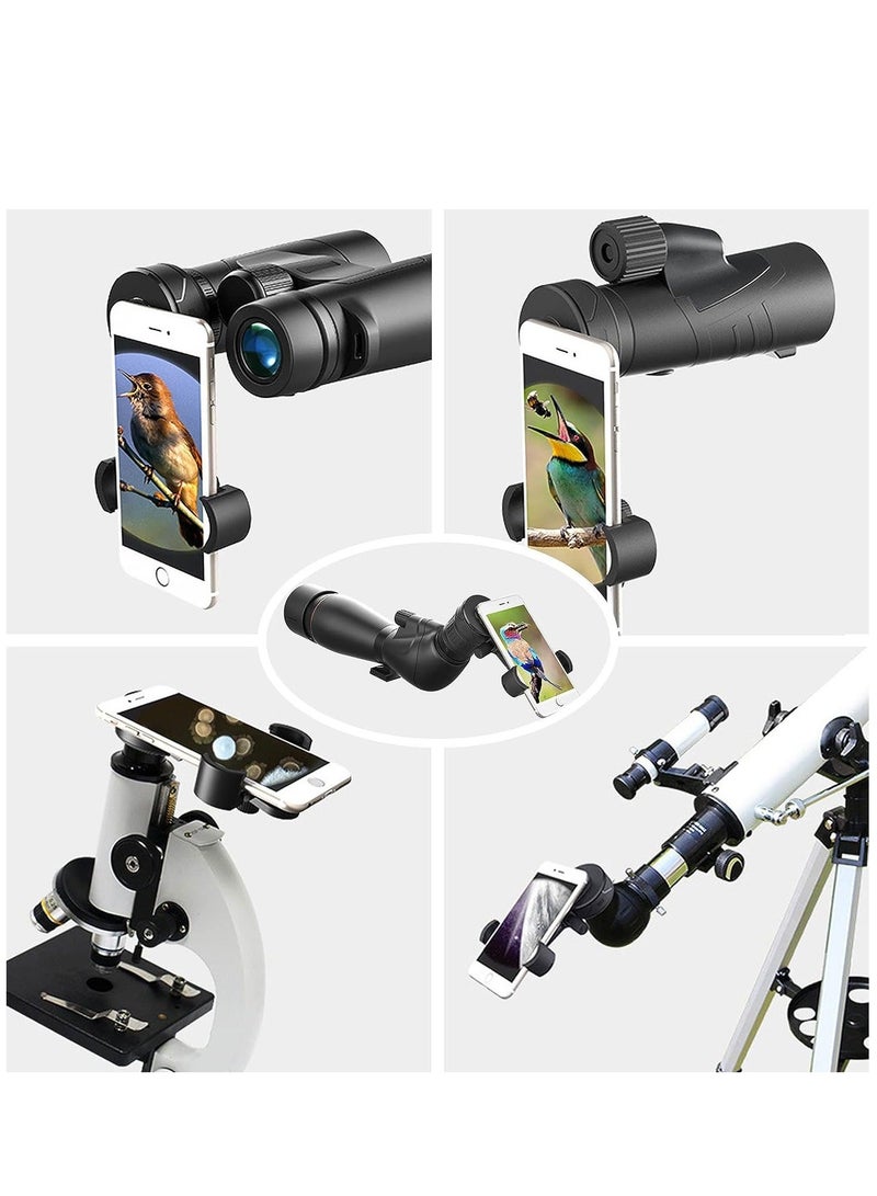 Telescope Phone Mount Universal Quick Aligned Telescope Smart Phone Adapter Holder Compatible with Spotting Scope Telescope Microscope Monocular Binocular Fit All Brands of Smartphones - Image 5