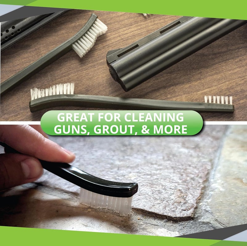 SE 10Piece DoubleEnded Gun Cleaning Brush Set Gun Cleaning Supplies Kit 7inch Nylon Bristle Brushes Plastic Handle 7615NB10PCS - Image 5