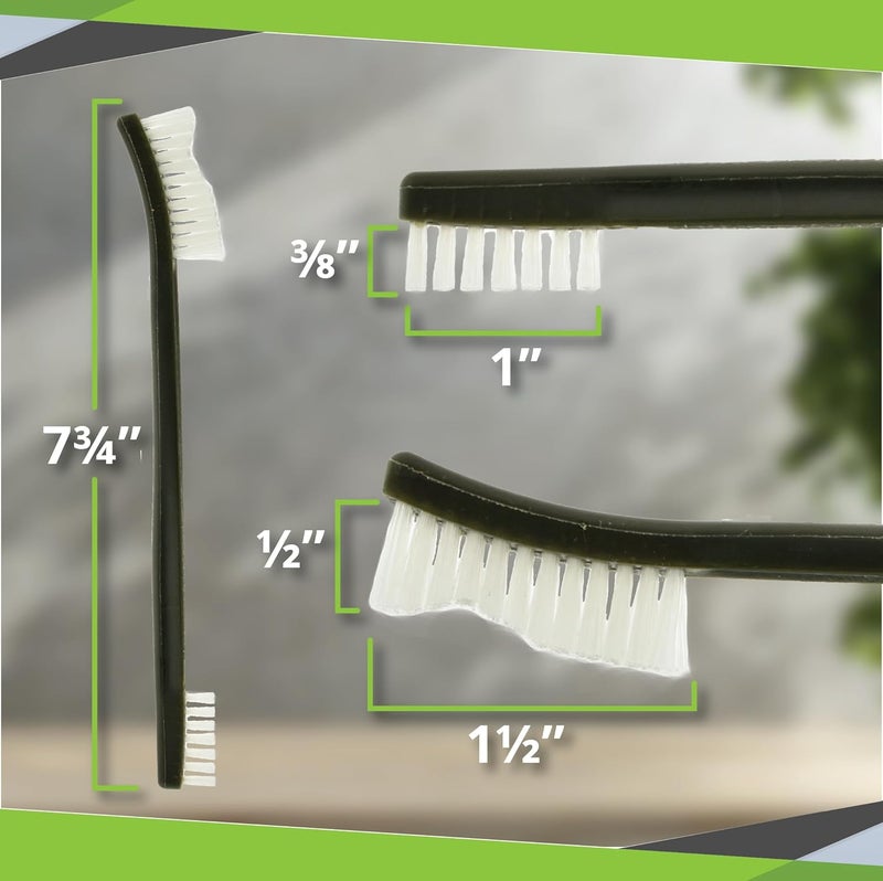 SE 10Piece DoubleEnded Gun Cleaning Brush Set Gun Cleaning Supplies Kit 7inch Nylon Bristle Brushes Plastic Handle 7615NB10PCS - Image 2