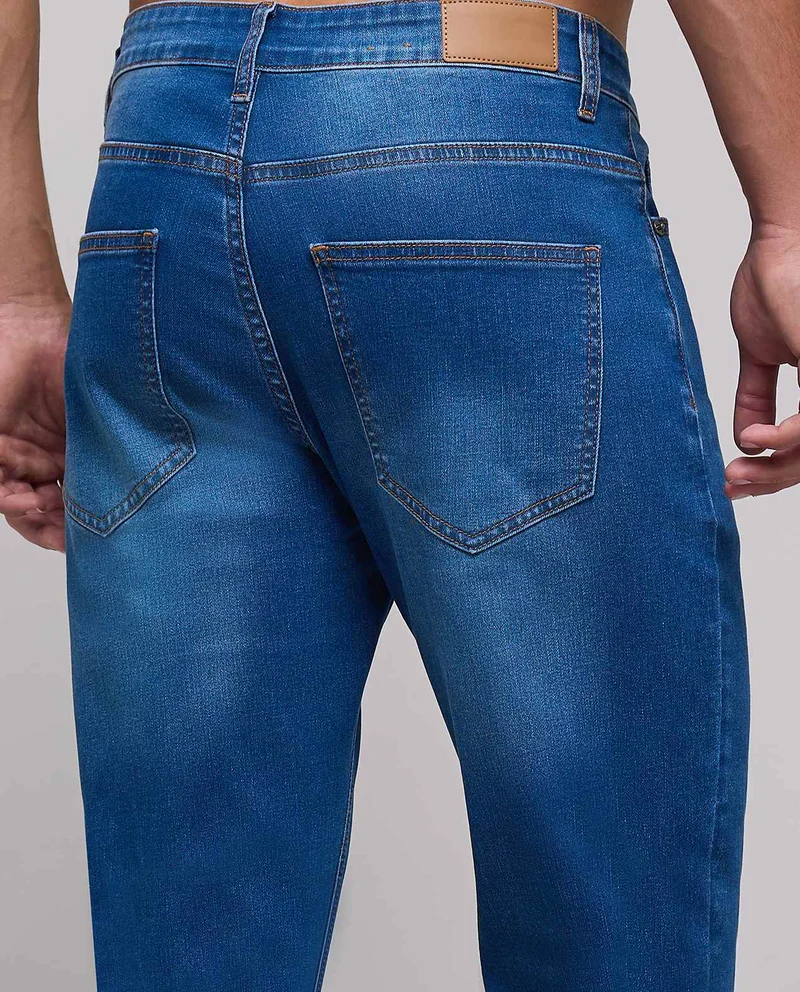 R&b  Faded Straight Fit Jeans with Button Closure for Men | Best Price UAE