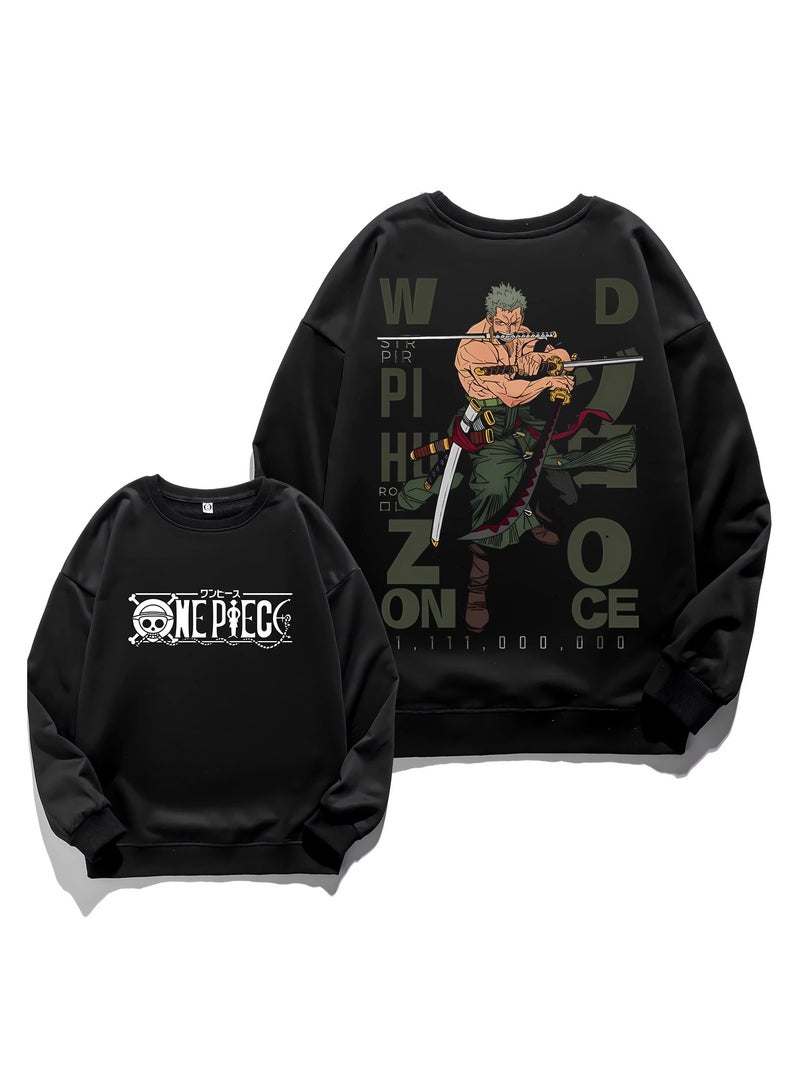 KUYING New One Piece Retro Washed Round Neck Hoodie  - Image 1