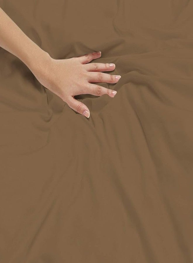 SEM B GRA - rajai Cover Double Bed Queen Size Cotton Feel King Size Duvet Cover II Comforter Cover II Razai Cover II (Dohars) / Quilt Cover for Double Bed with Zipper (92x110 Inch)-Taupe Solid - Image 1