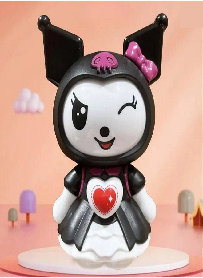 kuromi Kuromi Face Changing Expression Keychain – Super Cute (Black & White)  - Image 2