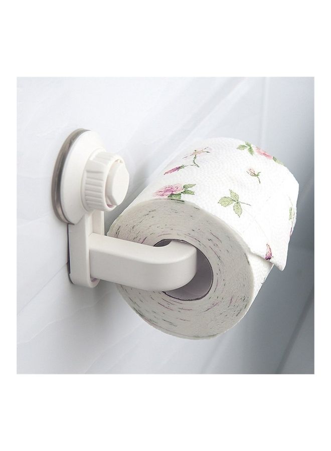 NIBEMINENT Wall Mounted Toilet Paper Holder White 15 x 10 10cm - Image 1