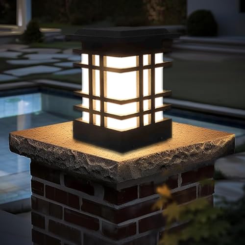 WHITERAY Contemporary Gate Light Lamp for Outdoor Pillars Post Top Fixture for Pathway, Garden, Patio, Porch, Entrance, Walkway Farmhouse, Boundary and Landscape Lighting (Without Bulb) - Image 1