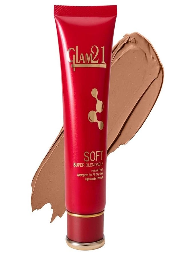 Glam 21 Glam21 Blendable Tube Foundation | Hides Skin Imperfections, Dark Spots, Fine lines | Lightweight | Suitable for All | 6 Shades Match Indian Skin Tones | 50gm|06-Tan - Image 1